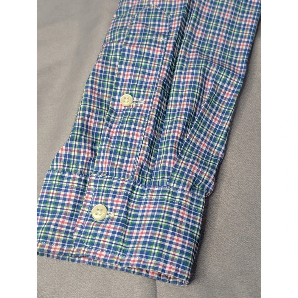 Polo Ralph Lauren Shirt Men's XL Blue Pink Plaid Long‎ Sleeve Button Down Cotton